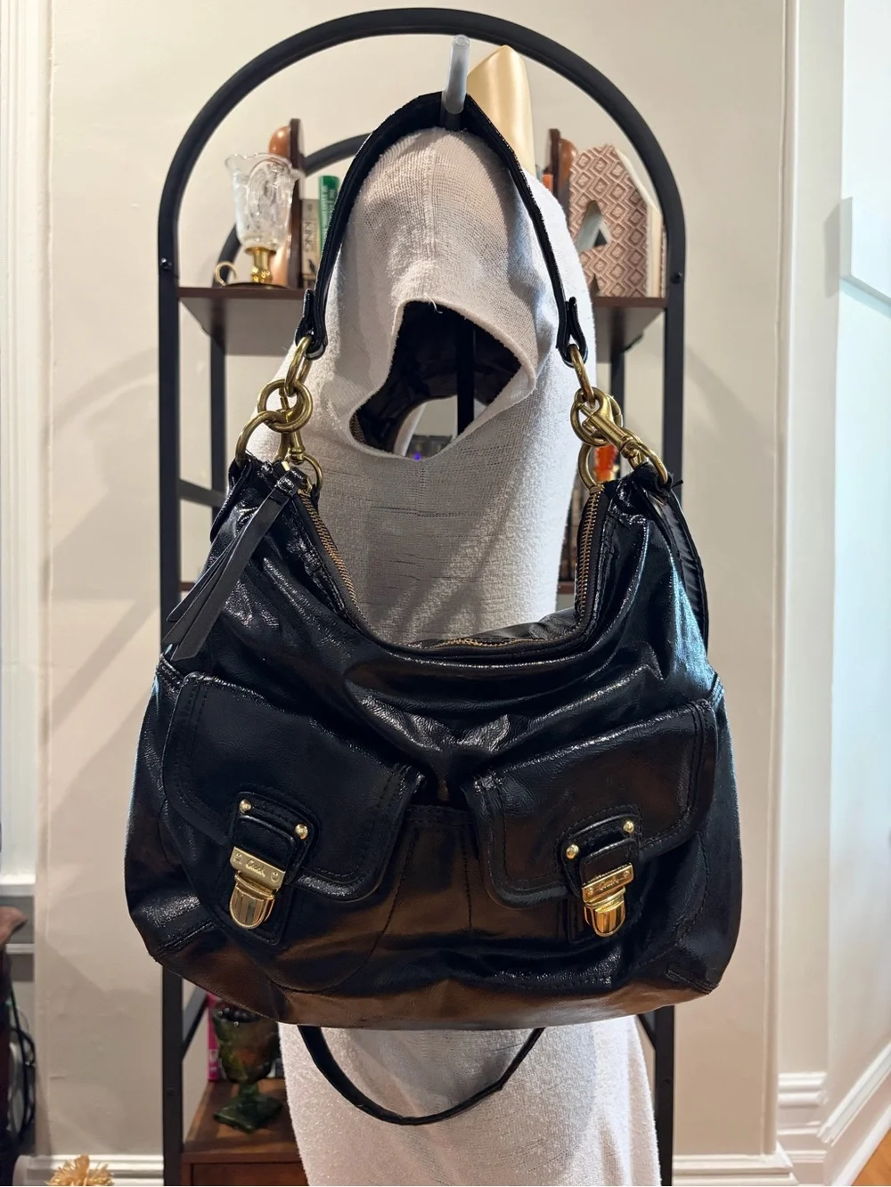 Coach glossy black